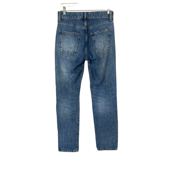 TRIARCHY High Rise Slim Fit Straight Leg Jeans - Picture 3 of 12